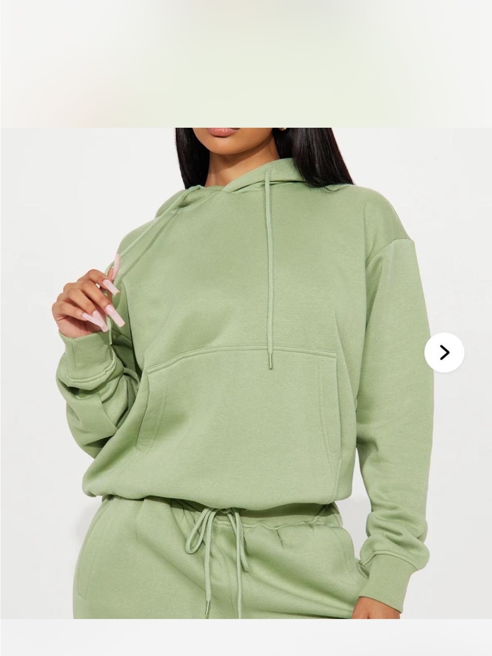 Fashion Nova Oversized Hoodie in Sage Green